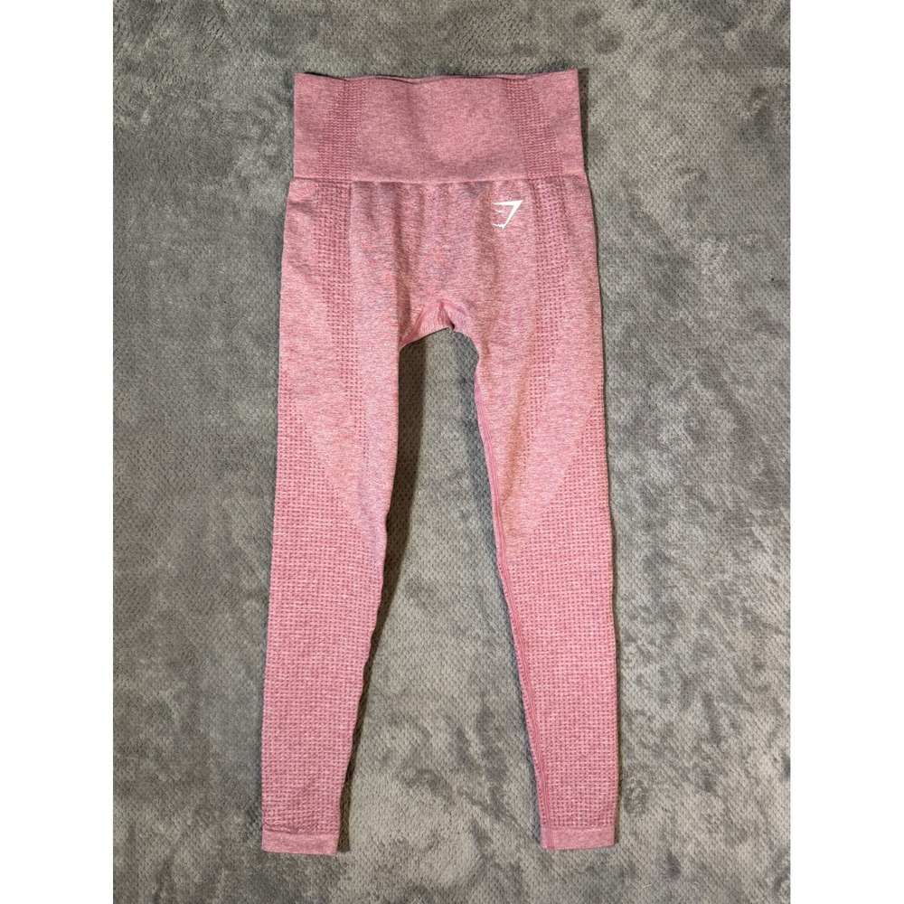 Gymshark Pink Marl Seamless High Waisted Leggings Women's XS Workout 7/8